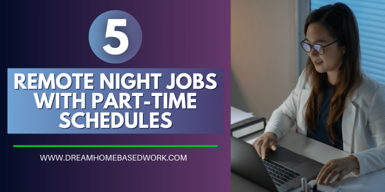 5 Remote Online Night Jobs with Part-Time Schedules