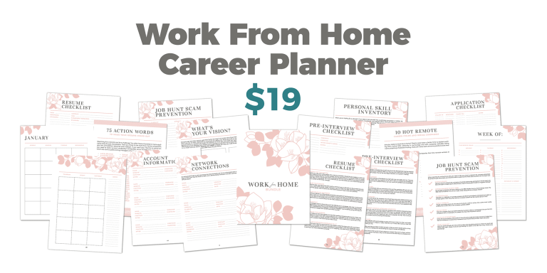 Printable Work-From-Home Career Planner