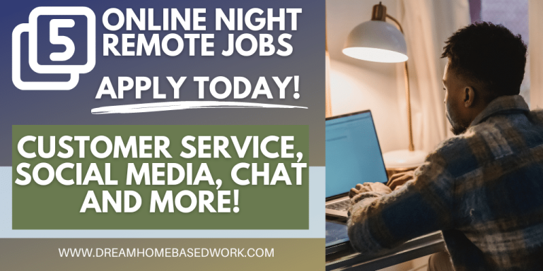 5 Online Night Remote jobs You Can Do from Home